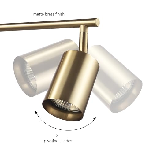 Elegant Pivoting 3-Light Track Lighting in Matte Brass