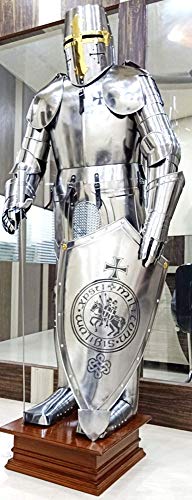 Medieval Knight Crusador Full Suit of Armor Costume
