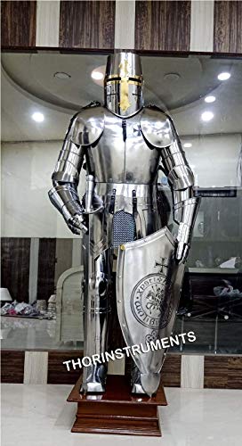 Medieval Knight Crusador Full Suit of Armor Costume