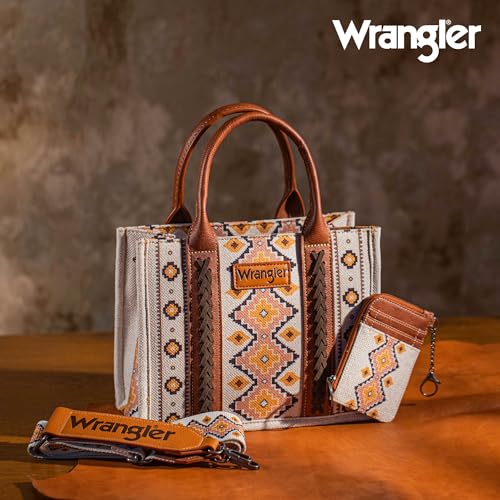 Wrangler Aztec Tote Bag Set with Matching Wallet