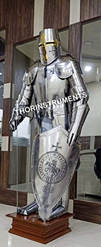 Medieval Knight Crusador Full Suit of Armor Costume