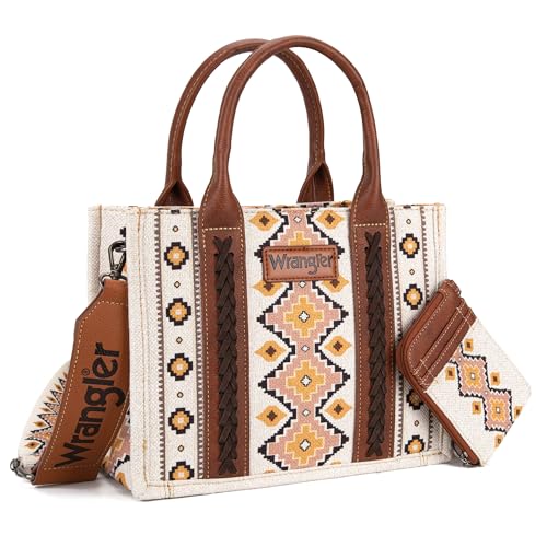 Wrangler Aztec Tote Bag Set with Matching Wallet