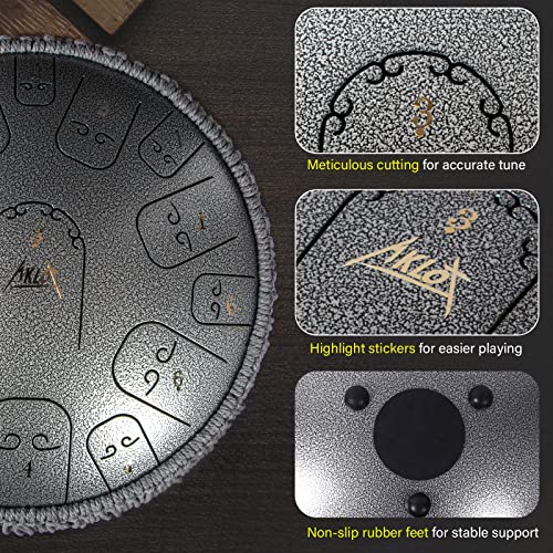 AKLOT 14 inch Steel Tongue Drum for Adults
