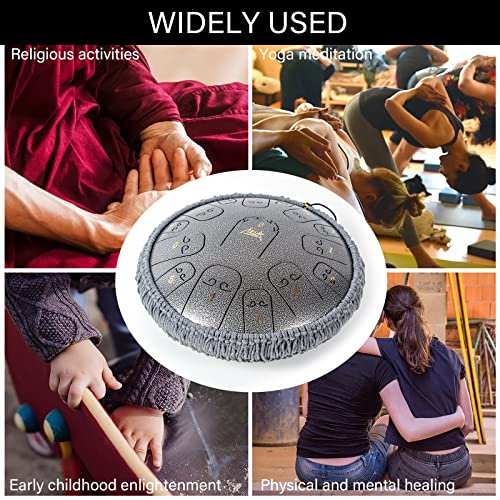 AKLOT 14 inch Steel Tongue Drum for Adults