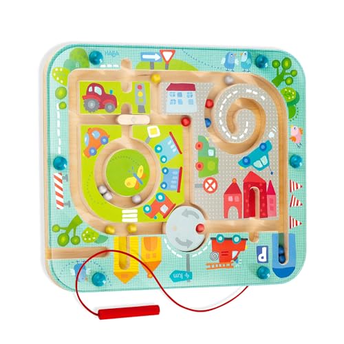 Magnetic Town Maze Game - Educational Toy for Preschoolers