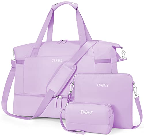 Women's 3-Piece Gym Bag Set with Shoe Compartment