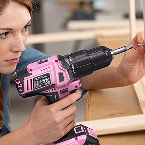 VIP Pink Cordless Drill Set with Charger & Bag