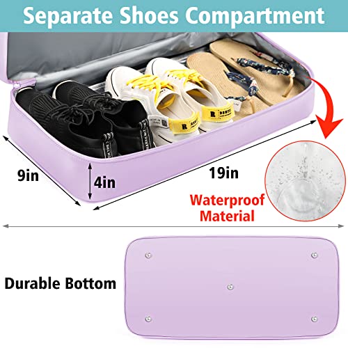 Women's 3-Piece Gym Bag Set with Shoe Compartment