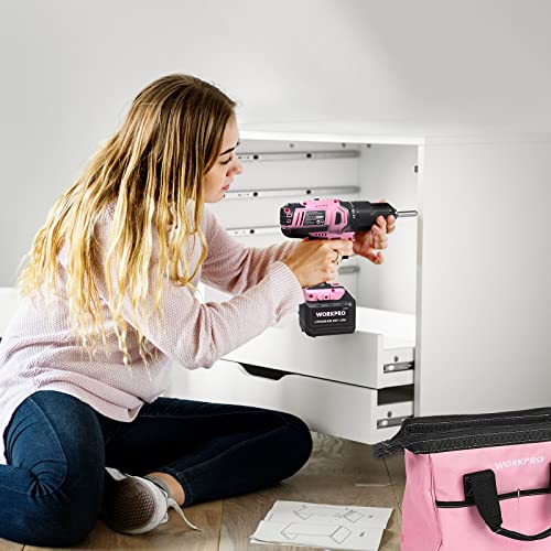 VIP Pink Cordless Drill Set with Charger & Bag