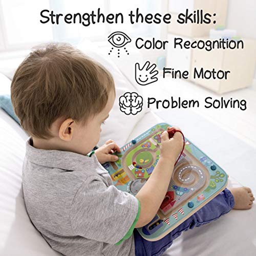 Magnetic Town Maze Game - Educational Toy for Preschoolers