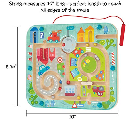 Magnetic Town Maze Game - Educational Toy for Preschoolers