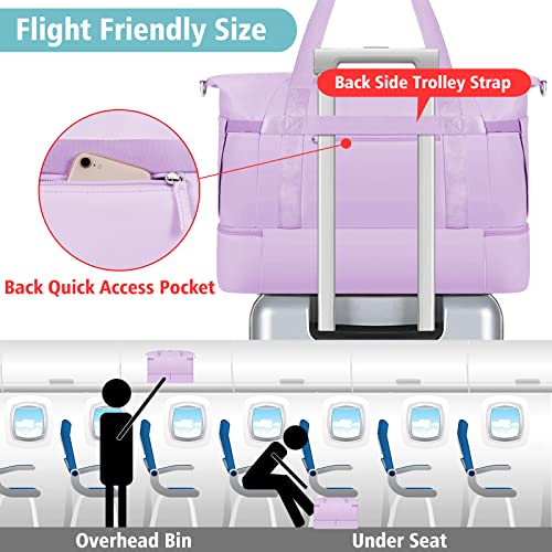 Women's 3-Piece Gym Bag Set with Shoe Compartment