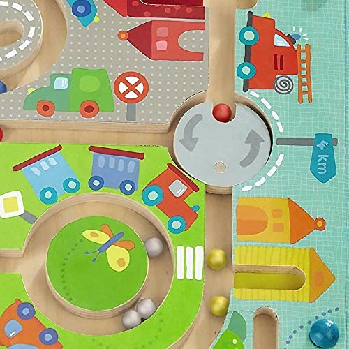 Magnetic Town Maze Game - Educational Toy for Preschoolers