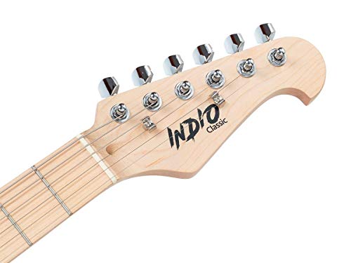 Monoprice 610161 Indio Cali Classic HSS Guitar - Black