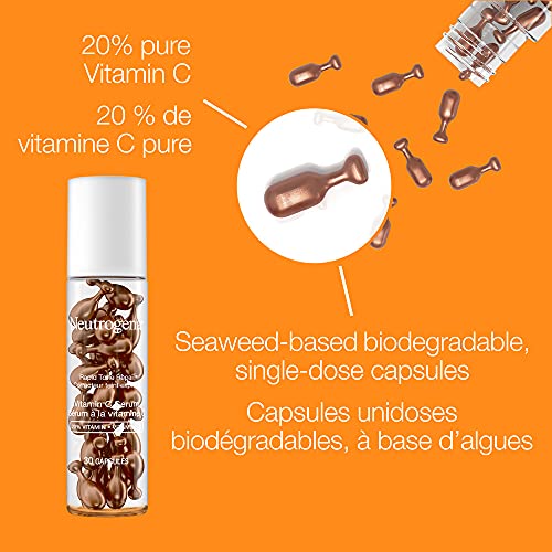 Neutrogena Rapid Tone Repair Vitamin C Serum - Brightens Skin, Fights Aging - 30 Capsules