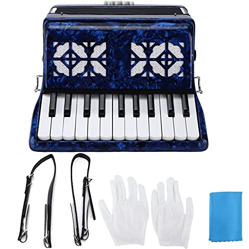 Accordion with 22 Keys and 8 Bass, Adjustable Strap