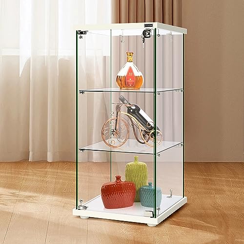 VIVOHOME 3-Layer Lockable Display Cabinet Showcase Counter