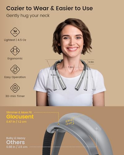 Upgraded LED Neck Reading Light, 3 Colors & 3 Brightness