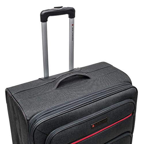 Air Canada Softside Spinner Luggage Set - Grey 20"/24"/28
