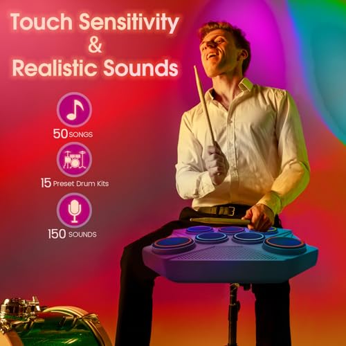 VIP Electronic Tabletop Drum Set for Adults and Beginners