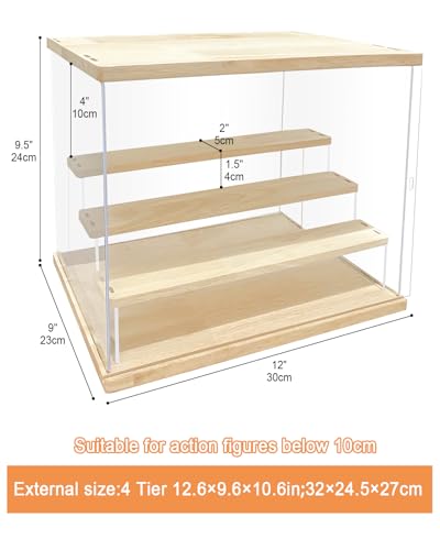 AZEYN Clear Acrylic Display Case with Light - VIP Shopping