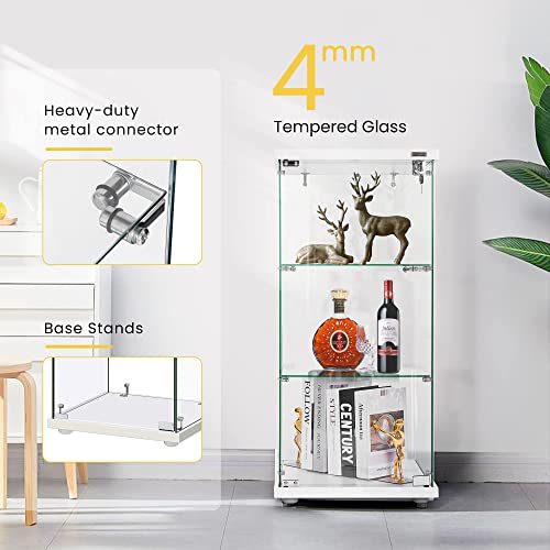 VIVOHOME 3-Layer Lockable Display Cabinet Showcase Counter