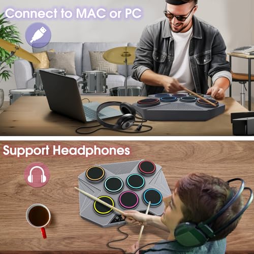 VIP Electronic Tabletop Drum Set for Adults and Beginners