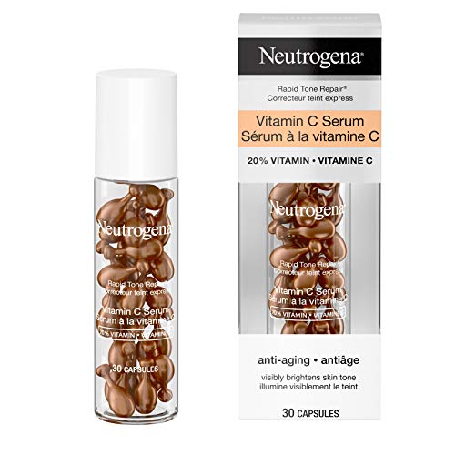 Neutrogena Rapid Tone Repair Vitamin C Serum - Brightens Skin, Fights Aging - 30 Capsules