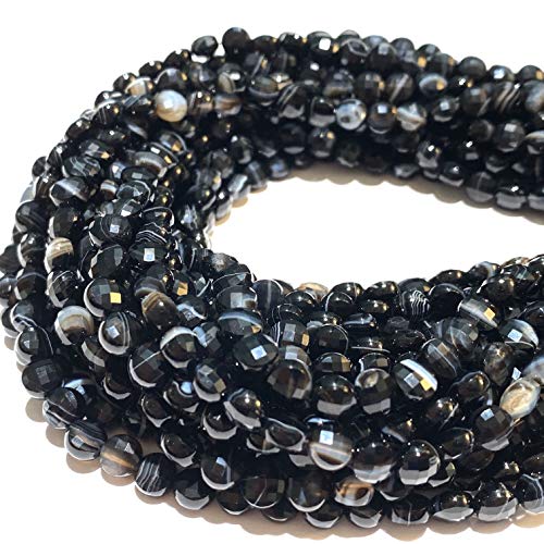 ABCGEMS African Matrix-Black Sardonyx Healing Chakra Beads