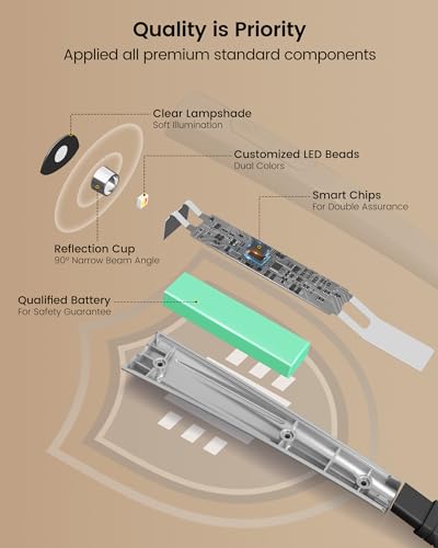 Upgraded LED Neck Reading Light, 3 Colors & 3 Brightness