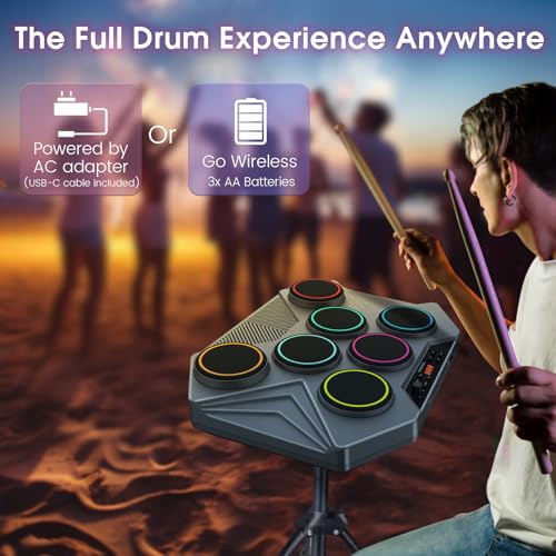 VIP Electronic Tabletop Drum Set for Adults and Beginners