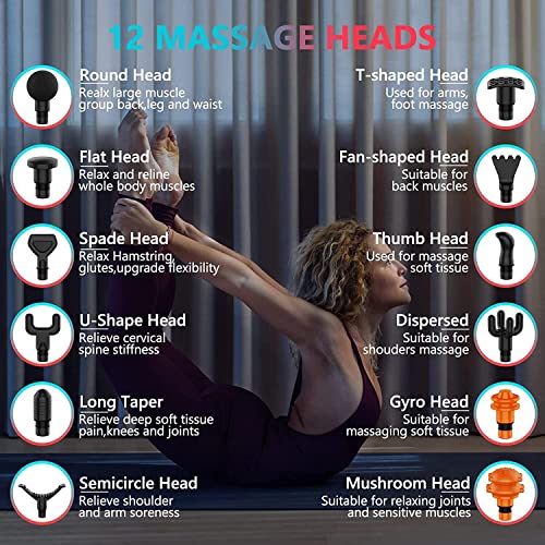 VIP Percussion Massager Gun with Adjustable Speeds & Heads