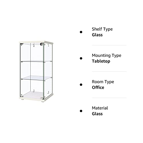 VIVOHOME 3-Layer Lockable Display Cabinet Showcase Counter