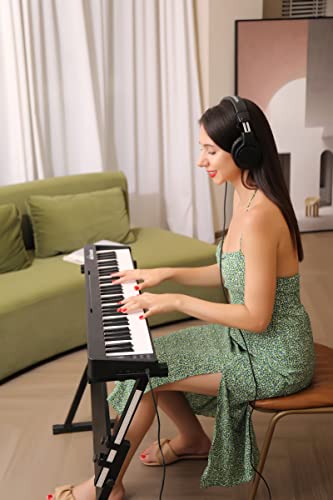 Cossain 61 Key Folding Piano with Wood Texture