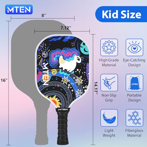 Kid's Unicorn Pickleball Paddle Set with Drawstring Bag