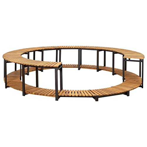 vidaXL Solid Acacia Wood Spa Surround - Elegant VIP