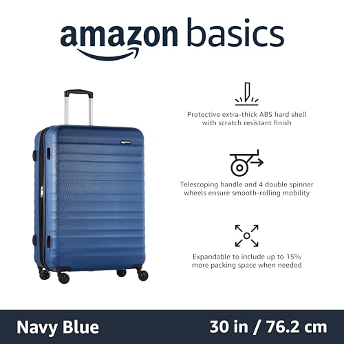 Amazon Basics 28" Spinner Luggage in Navy BlueVIP