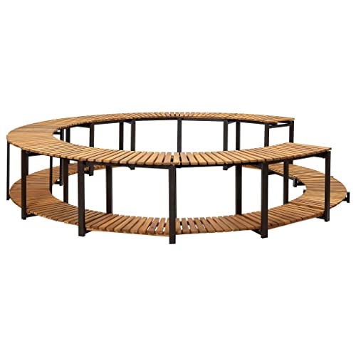 vidaXL Solid Acacia Wood Spa Surround - Elegant VIP