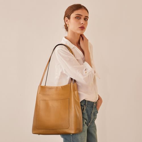 Kattee Luxury Leather Tote for Women, Magnetic Closure