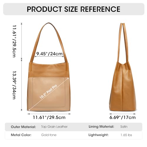 Kattee Luxury Leather Tote for Women, Magnetic Closure