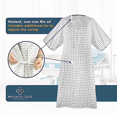 Magnus Care Hospital Gowns 4 Pack VIP Comfort