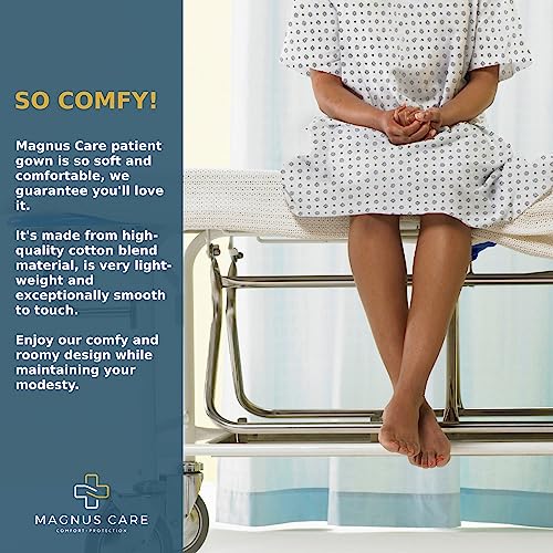 Magnus Care Hospital Gowns 4 Pack VIP Comfort