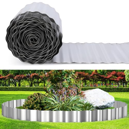 Flexible Galvanized Steel Landscape Edging - Set of 20