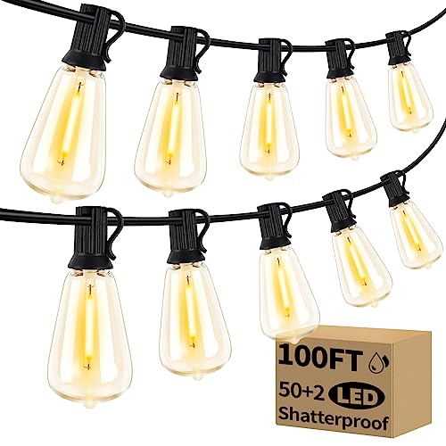 50+2 LED Edison Bulb String Lights for VIP Outdoor Parties