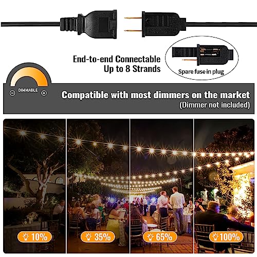 50+2 LED Edison Bulb String Lights for VIP Outdoor Parties
