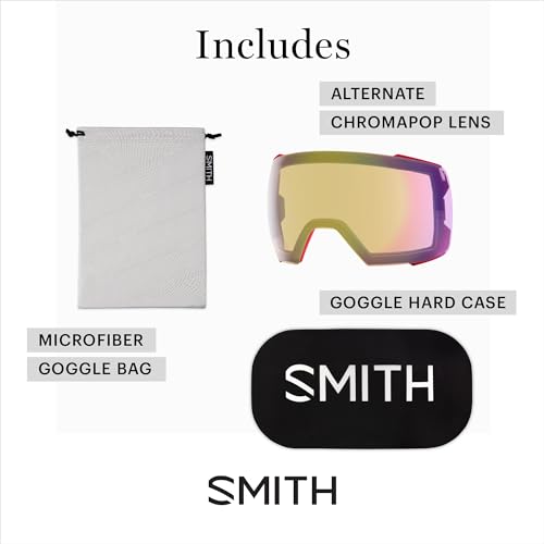 Smith Optics I/O MAG XL Snow Goggle - Black, ChromaPop Red Mirror