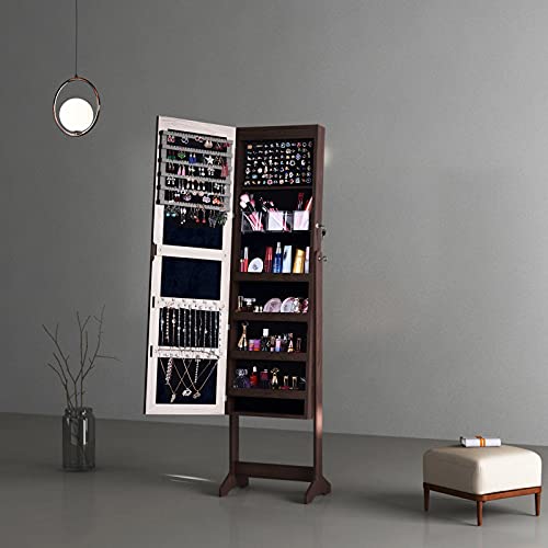 VIP Jewelry Armoire with Full Length Mirror Organizer