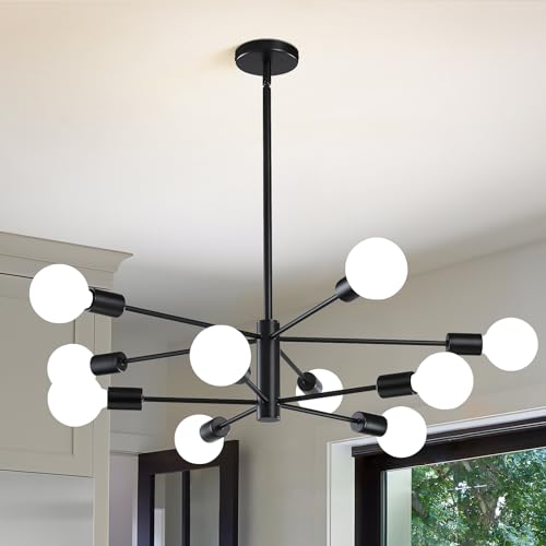 Modern Black Sputnik Chandelier for VIP Dining Room