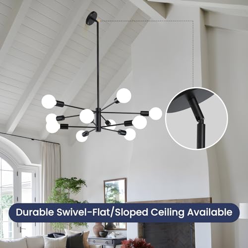 Modern Black Sputnik Chandelier for VIP Dining Room
