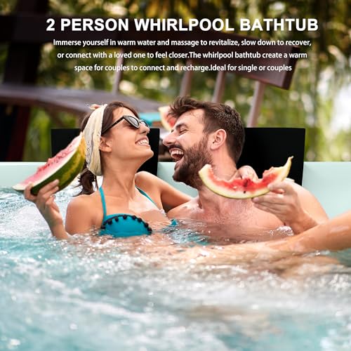 Empava 72" Acrylic Double Ended Whirlpool Bathtub White